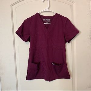 Grey’s Anatomy Eggplant Scrub Top